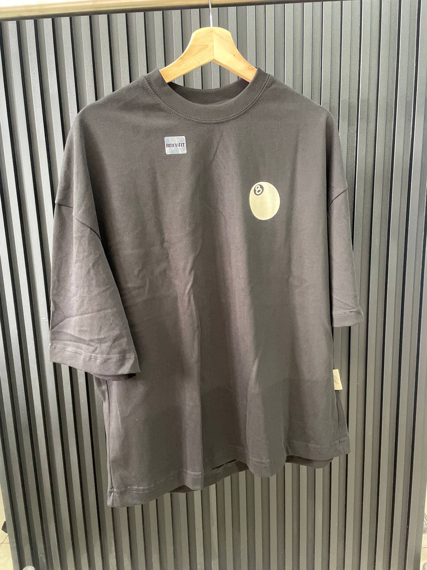 CAMISETA BOXY FIT S8 NEGRA