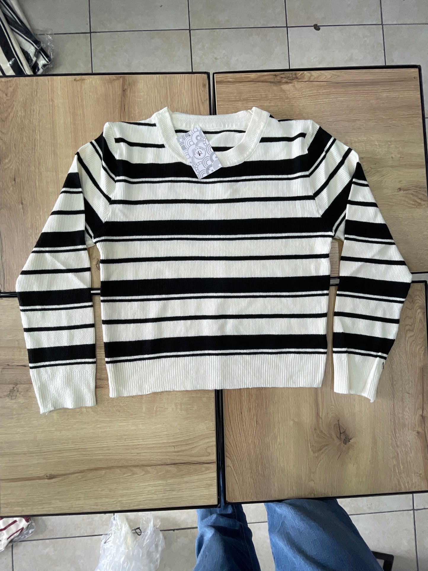 JERSEY MB BLANCO NEGRO