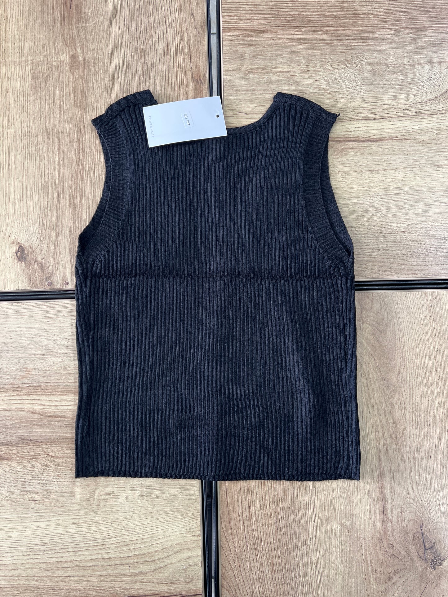 KNIT TOP SC NEGRO