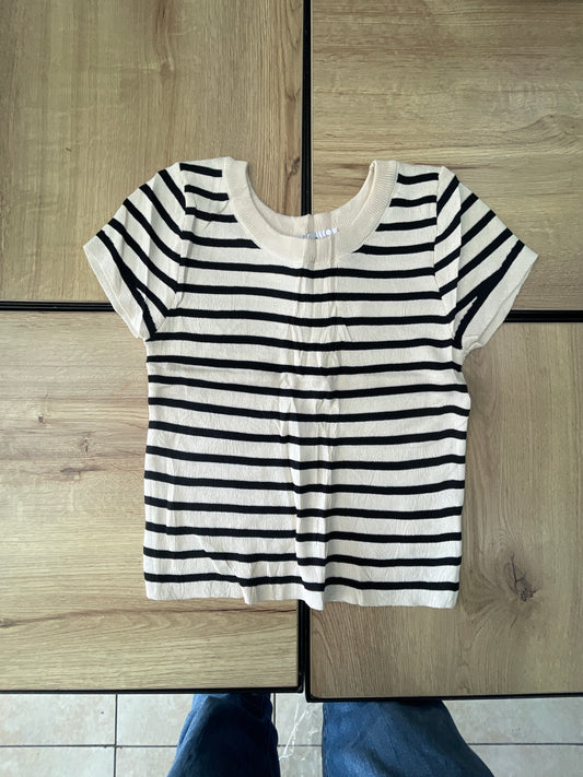 KNIT TOP ST BEIGE NEGRO