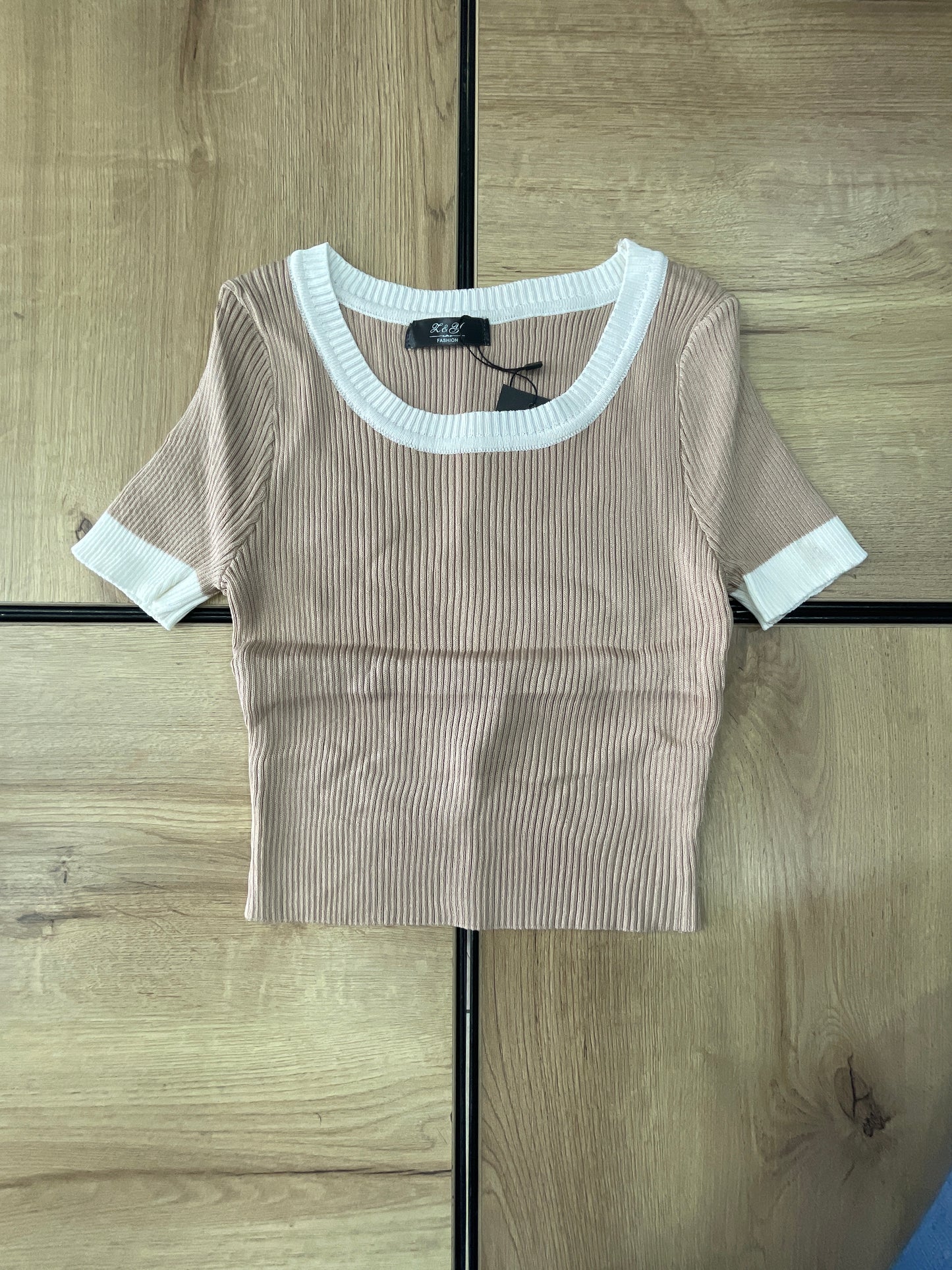 KNIT TOP FS BEIGE