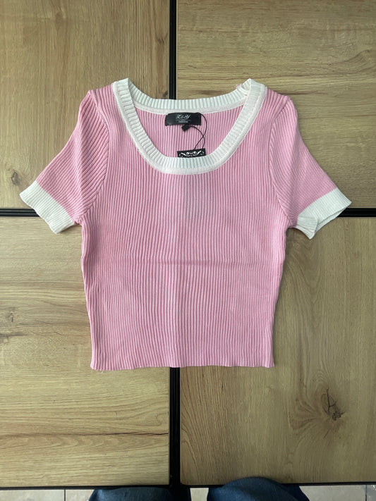 KNIT TOP FS ROSA