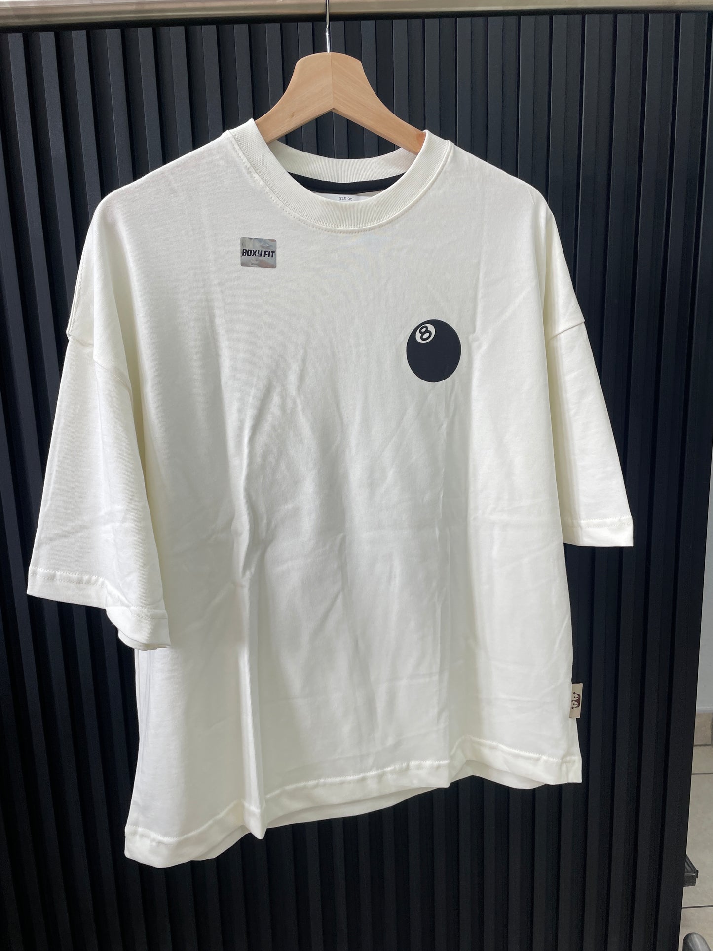 CAMISETA BOXY FIT S8 BLANCA